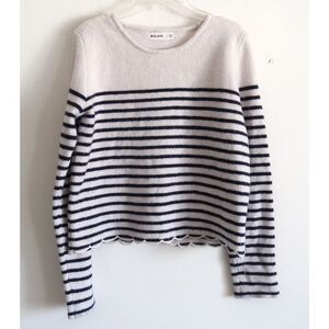 MULAYA Striped Scallop Sweater - Size Taille Unique (One Size)